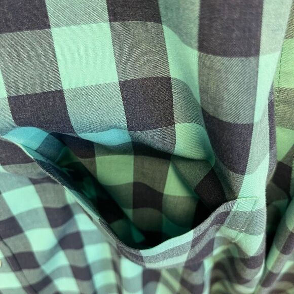 GOODTHREADS Button-down Shirt Mens XL Black Green Buffalo Plaid Poplin Standard - Picture 14 of 15